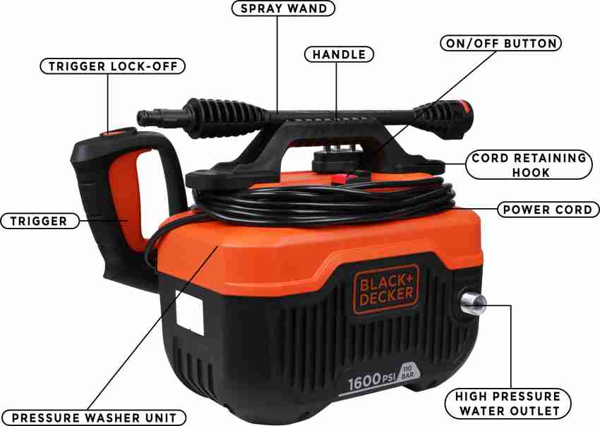 BLACK DECKER BEPW1600H IN Pressure Washer Price in India Buy