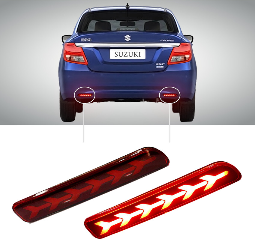 SORAX Car reflector Led Brake Light for Rear Bumper compatible for