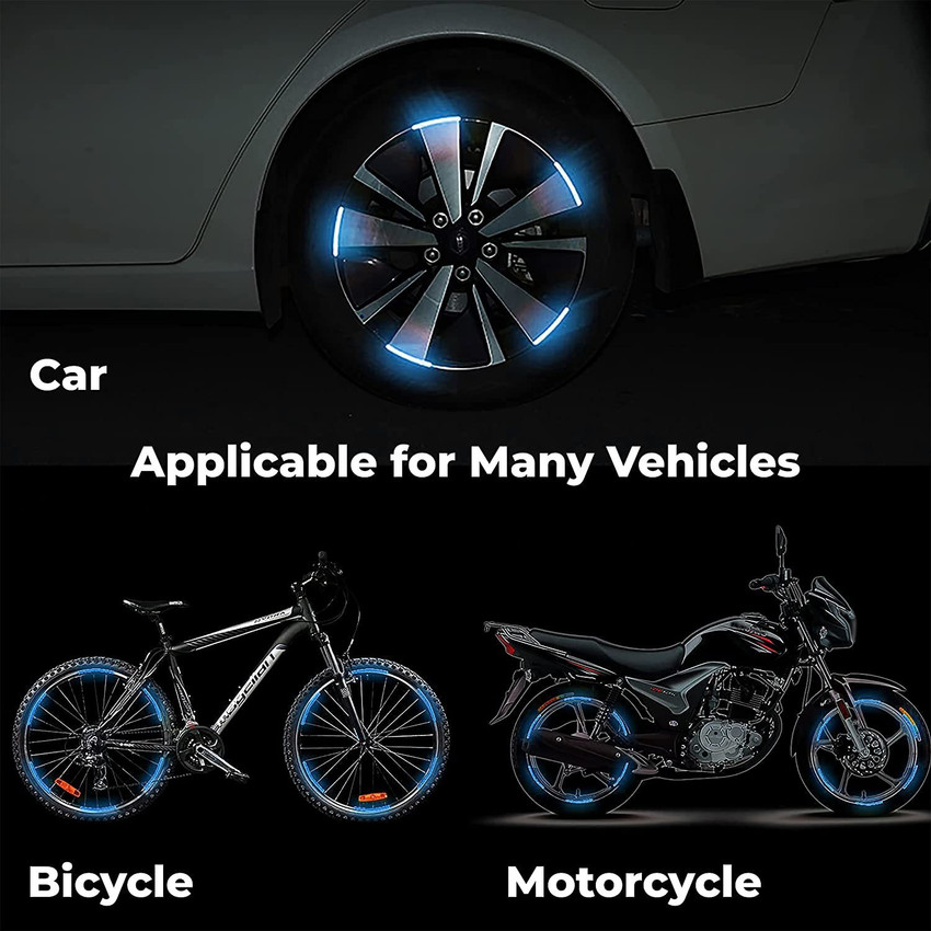 Pepino J Rim Wheel Reflective 20 pcs for Car Motorcycle Wheels Cycling Bike Bicycle 12 mm x 2 m Blue Reflective Tape Price in India Buy Pepino J Rim Wheel Reflective