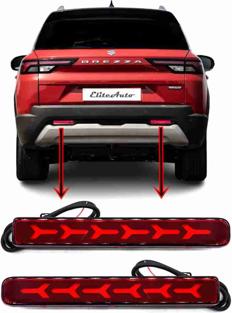 EliteAuto Rear Bumper Led Reflector DRL For Suzuki BREZZA 22 with Matrix Running Indicator Car Reflector Light Price in India Buy EliteAuto Rear Bumper Led Reflector DRL For Suzuki BREZZA 22 with Matr...