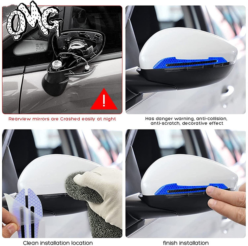 Rear view mirror shop decal