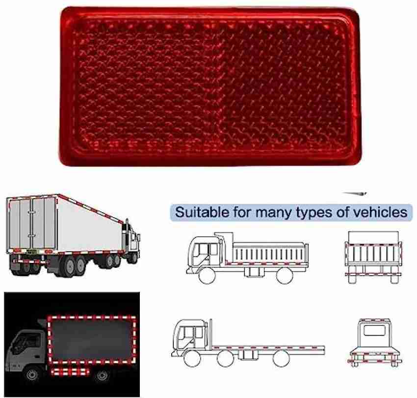 Apsmotiv RED Small Rectangular Safety Reflex Reflector Suitable for  Universal Vehicles Car Reflector Light Price in India - Buy Apsmotiv RED  Small Rectangular Safety Reflex Reflector Suitable for Universal Vehicles  Car Reflector