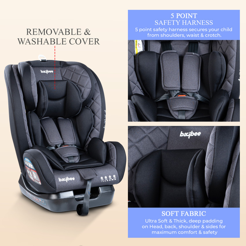 baybee Convertible Car Seat for Baby with 3 Position Recline Headrest Adjustable Travel Baby Car Seat Buy Baby Care Products in India Flipkart