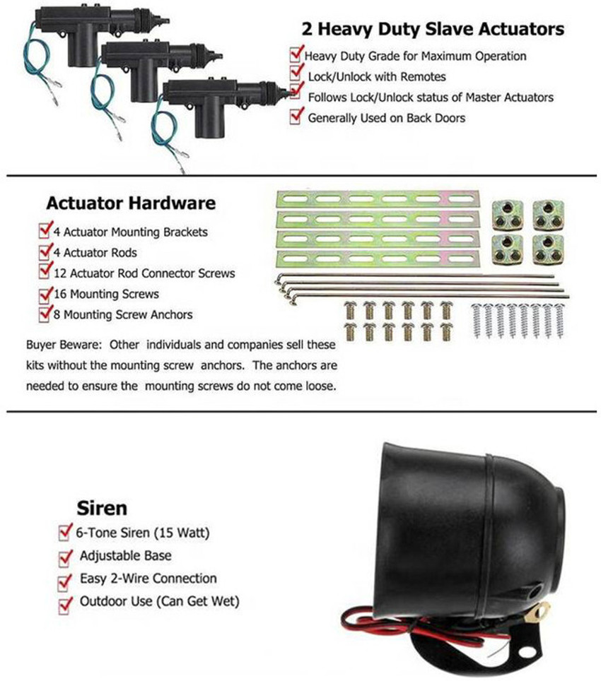 Santro xing central locking outlet system
