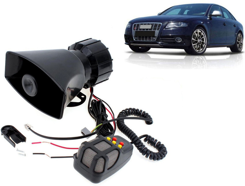 Selifaur 12 Volt Electric Air Horn Siren Speaker With Mic 7 Tone Sound Loud Car Siren Hooter Ambulance Siren Traffic Sound For S4 Component Car Speaker Price in India Buy Selifaur 12 Volt Electric