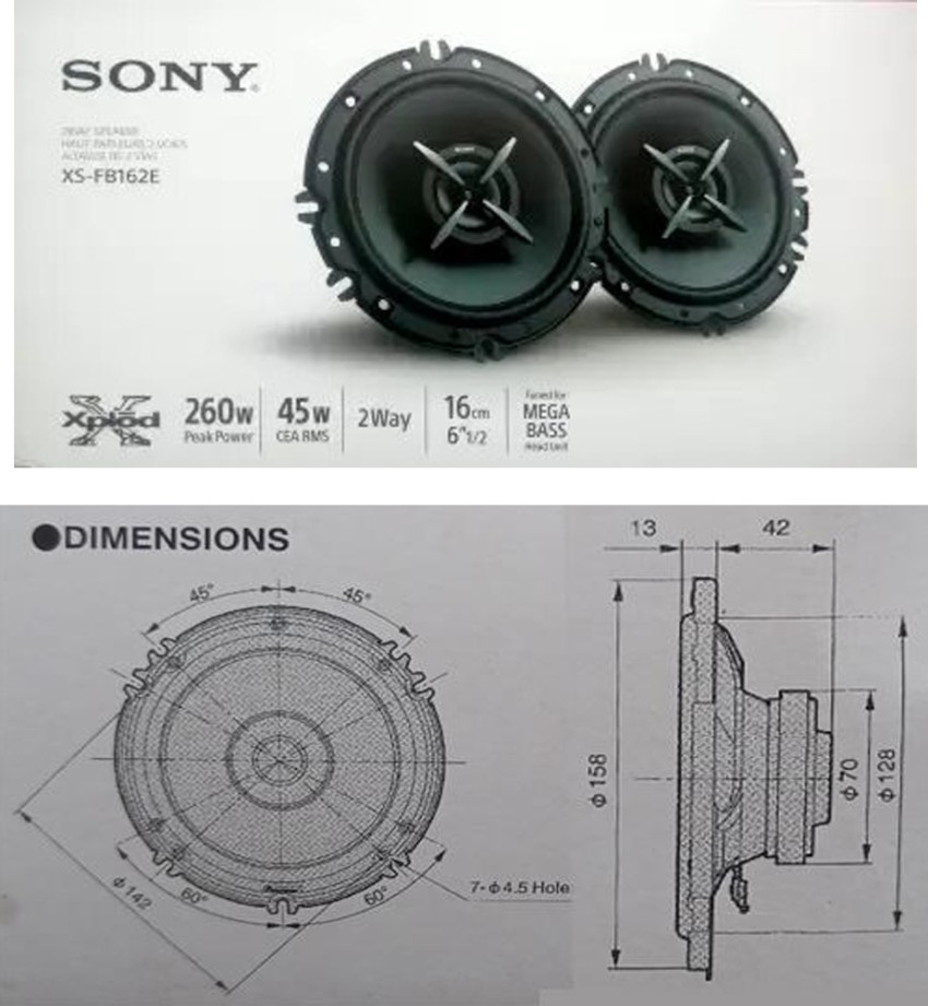 ASIK ENTERPRICE SONY 6.5-inch Super Bass XS-FB162E Universal Car