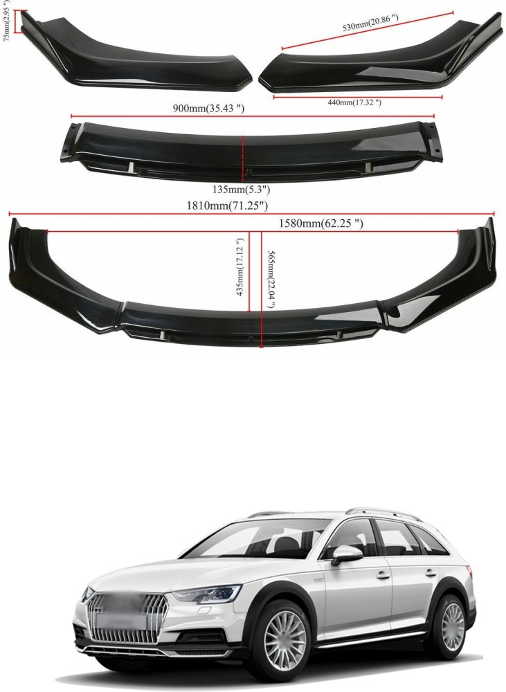 XZRTZ Car Front Bumper Spoiler Splitter Body Kit Side Skirt Front