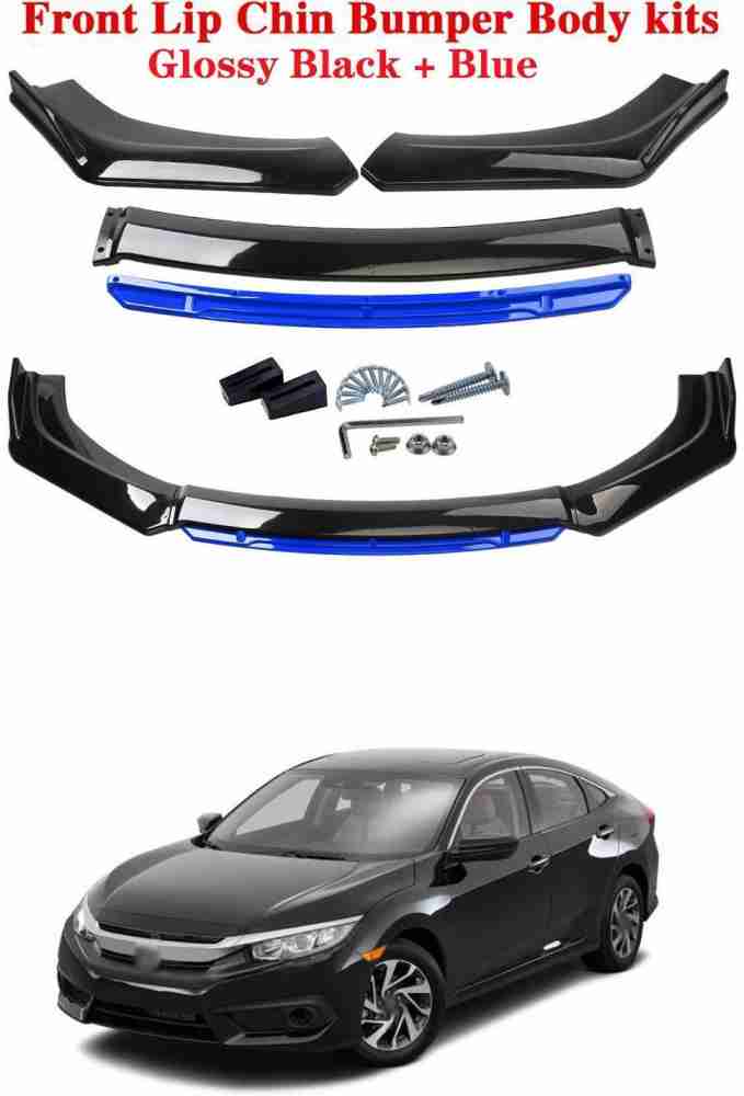 Front Bumper Lip Chin Spoiler Splitter Diffuser Guard Wing Protector Trim  Car Body Kit, Universal Fit for Most Cars, Gloss Black,4pcs