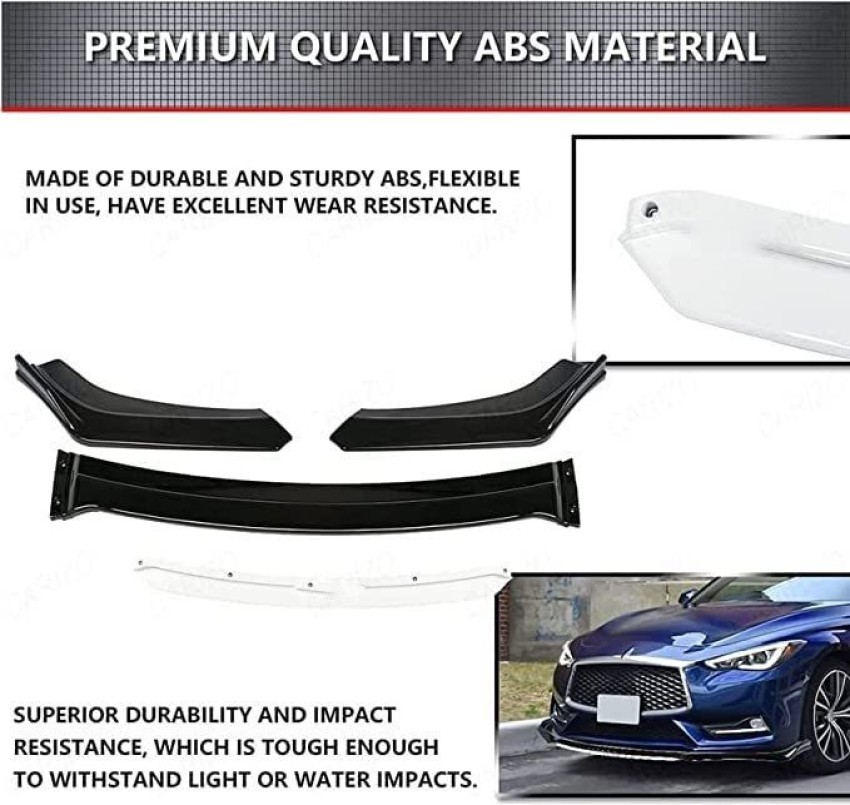 Universal Black Car Front Bumper Spoiler Lip Body Kit Splitter Chin-Roun |  kodeshop