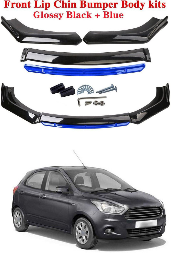 XZRTZ Car Front Bumper Spoiler Splitter Body Kit Side Skirt Front Bumper Guard 283 Matte Glossy Ford Figo Front Garnish Price in India Buy XZRTZ Car Front Bumper Spoiler Splitter Body