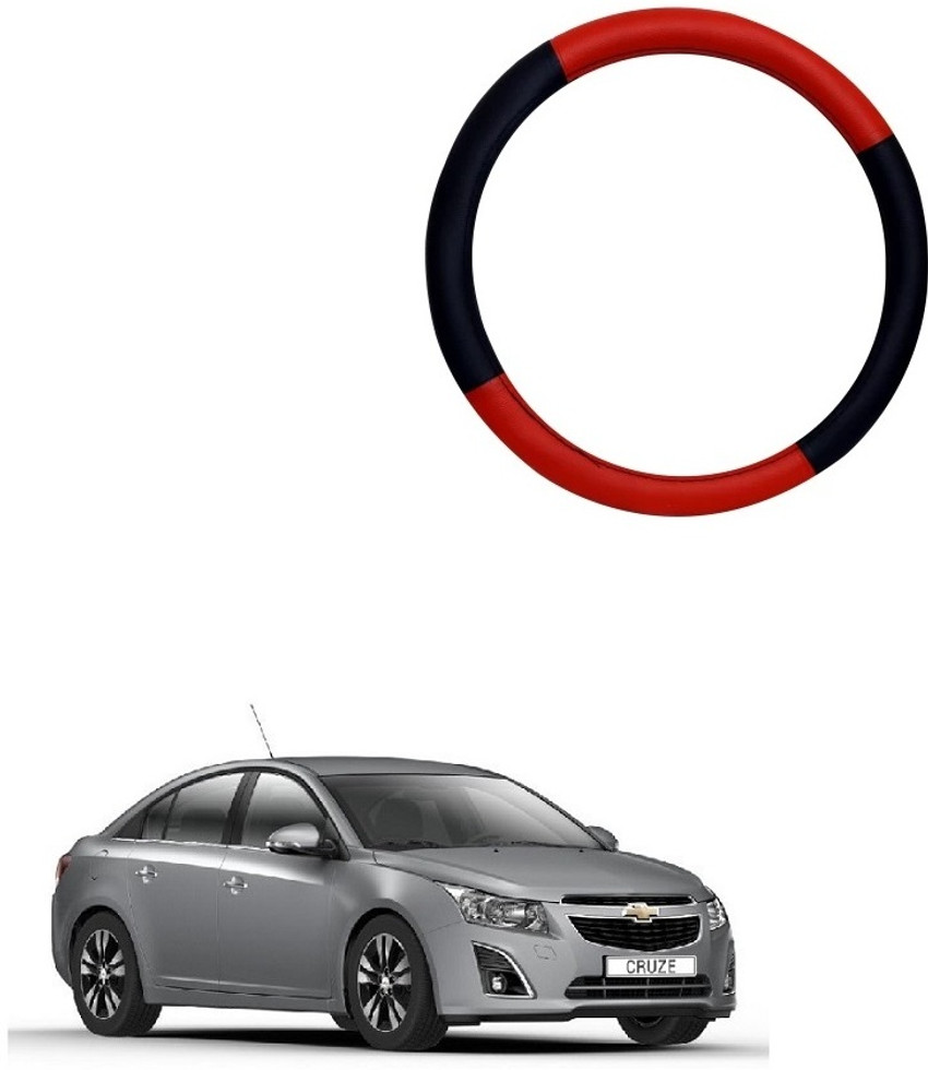 Black and red chevy steering wheel cover sale
