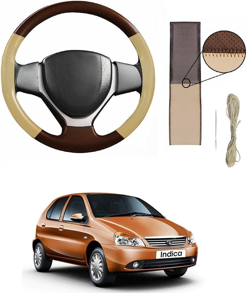 ARNEJA Hand Stiched Steering Cover For Tata Indica Price in India Buy ARNEJA Hand Stiched Steering Cover For Tata Indica online at Flipkart