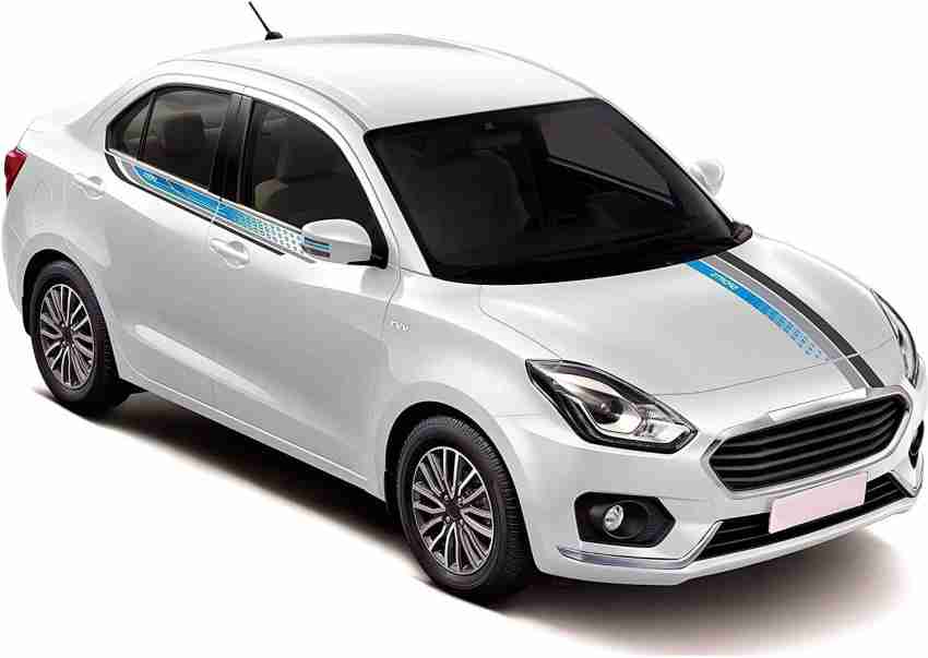 Buy AUTOMANTRA Dzire Blue 3 Sticker & Decal for Car, Unique Car Sticker