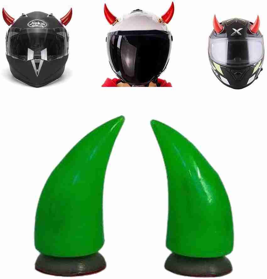 Hybrid Motors Helmet Devil Horn Suction Pad Rubber Headwear Decor