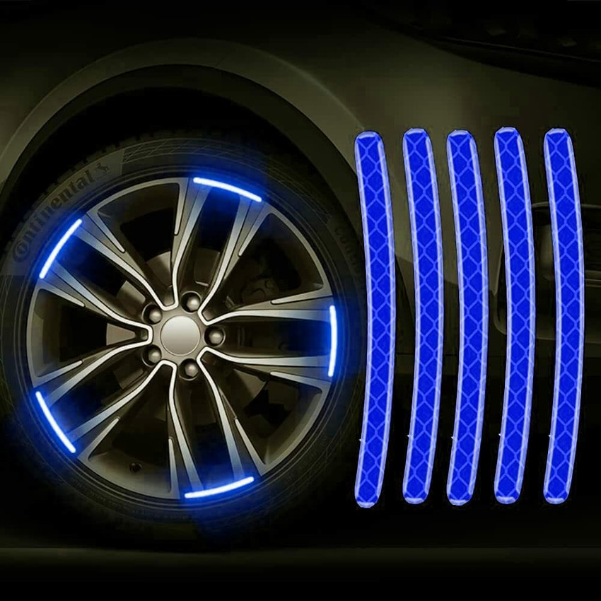 Pepino G Wheel Reflective 20 pcs for Car Motorcycle Wheels Cycling Bike Bicycle 12 mm x 2 m Blue Reflective Tape