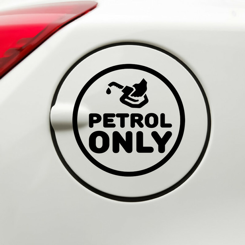 Petrol only sale sticker
