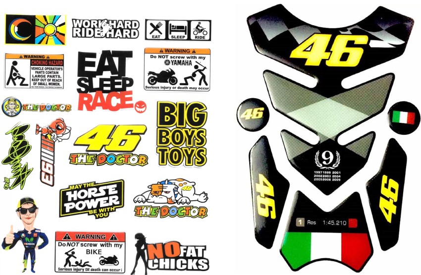 Acube Mart vr46 sticker kit universal for all bike