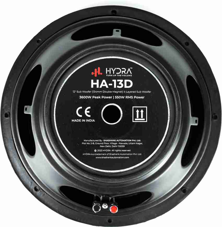 Hydra 12 Inch Subwoofer Tube Hydra Aqua Bass Pro 12