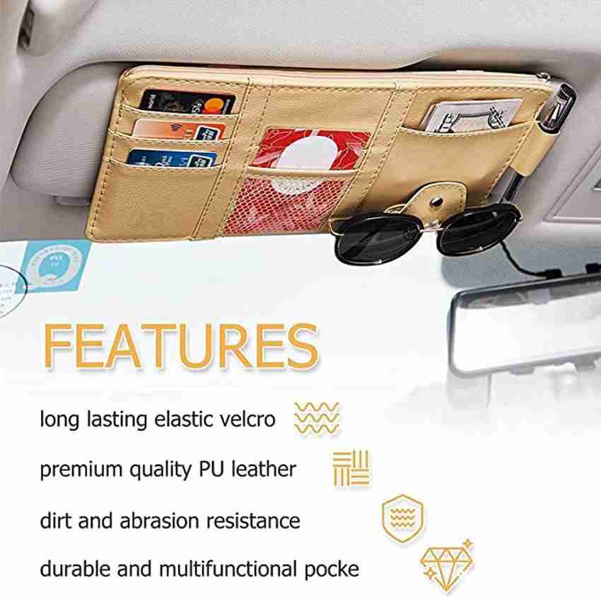 MUTMAIN Car Sun Visor Organizer All Document Storage Holder