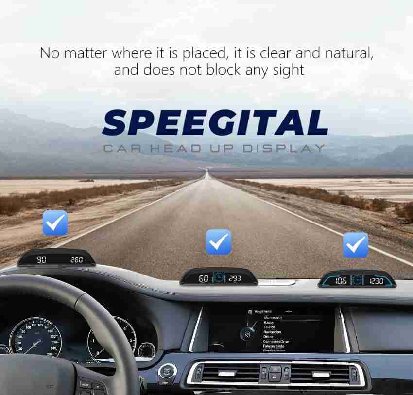 Speegital Car Head Up Display Car HUD USB GPS Universal for All Cars  Digital Speedometer Black LED Price in India - Buy Speegital Car Head Up  Display Car HUD USB GPS Universal