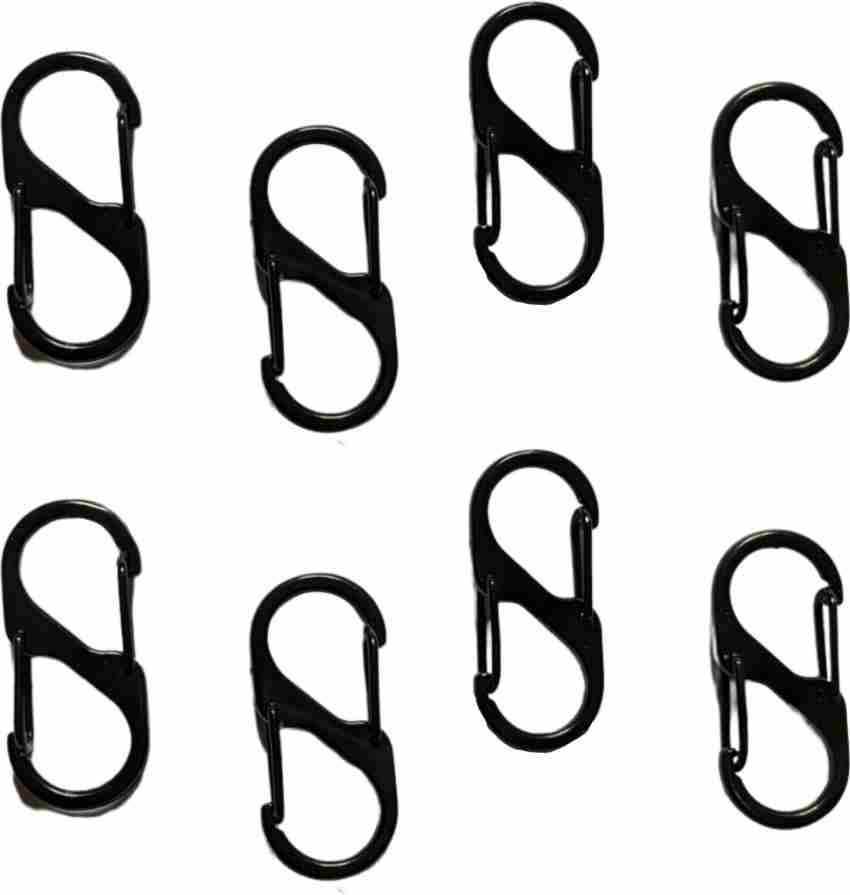 KOLORCASE Metal Carabiner S-Shape Locking Carabiner, Clips, Hooks  (4cm*1.8cm) (set Of 8) Locking Carabiner - Buy KOLORCASE Metal Carabiner S-Shape  Locking Carabiner, Clips, Hooks (4cm*1.8cm) (set Of 8) Locking Carabiner  Online at