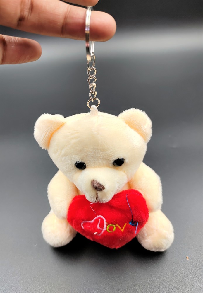 Paper Bear Ribbon Teddy Key Ring Key Chain for Kids Girls Pack of