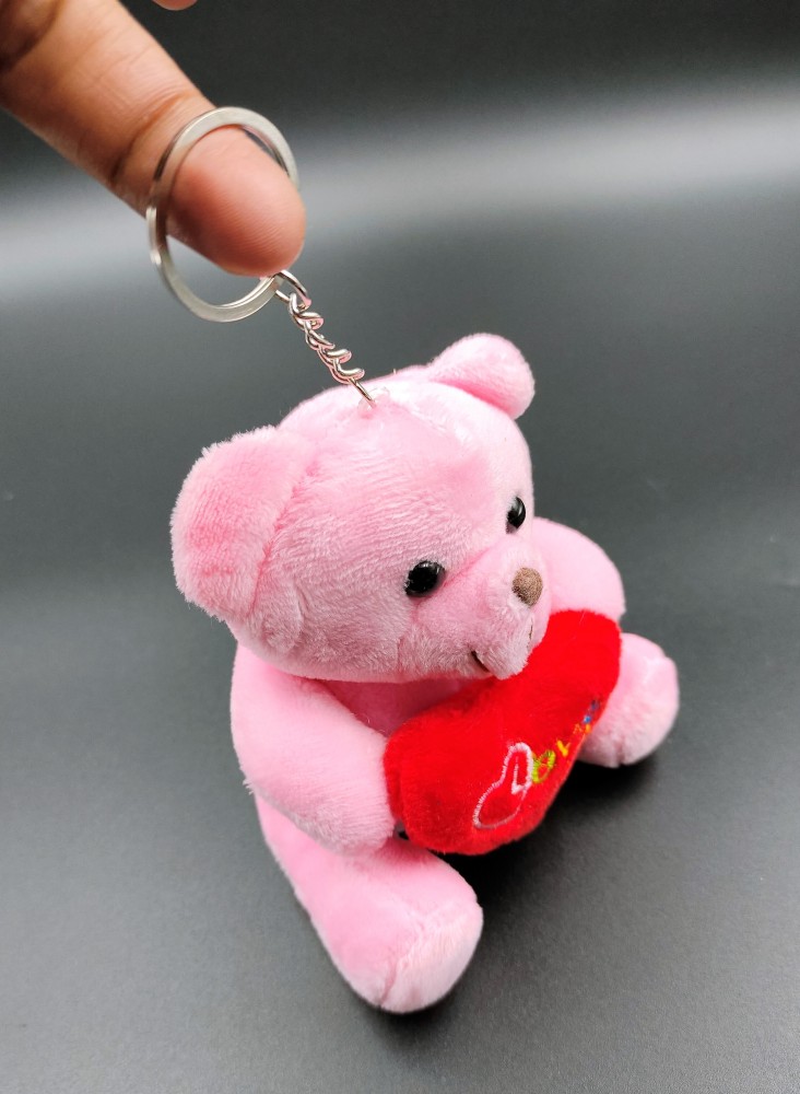 Luxury Car KeyChains Bear Keychain with Poms And Strap Fashion White Bears