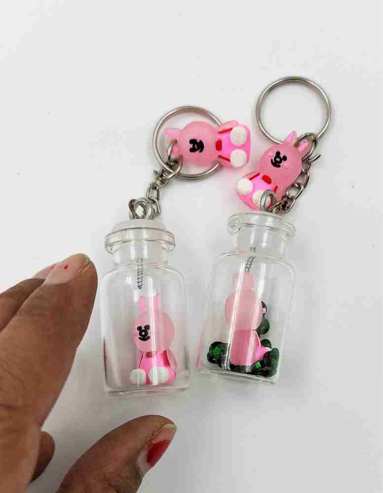 Unicorn Keychain / Bottle Keychain / Glass Keychain For Girls / Cute  Keychain