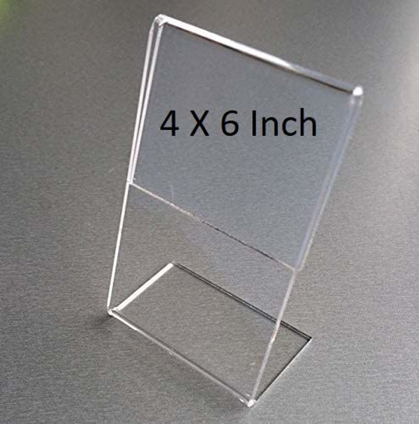 Leplion Acrylic QR Code Display Stand Paper Holder and Sign Holder