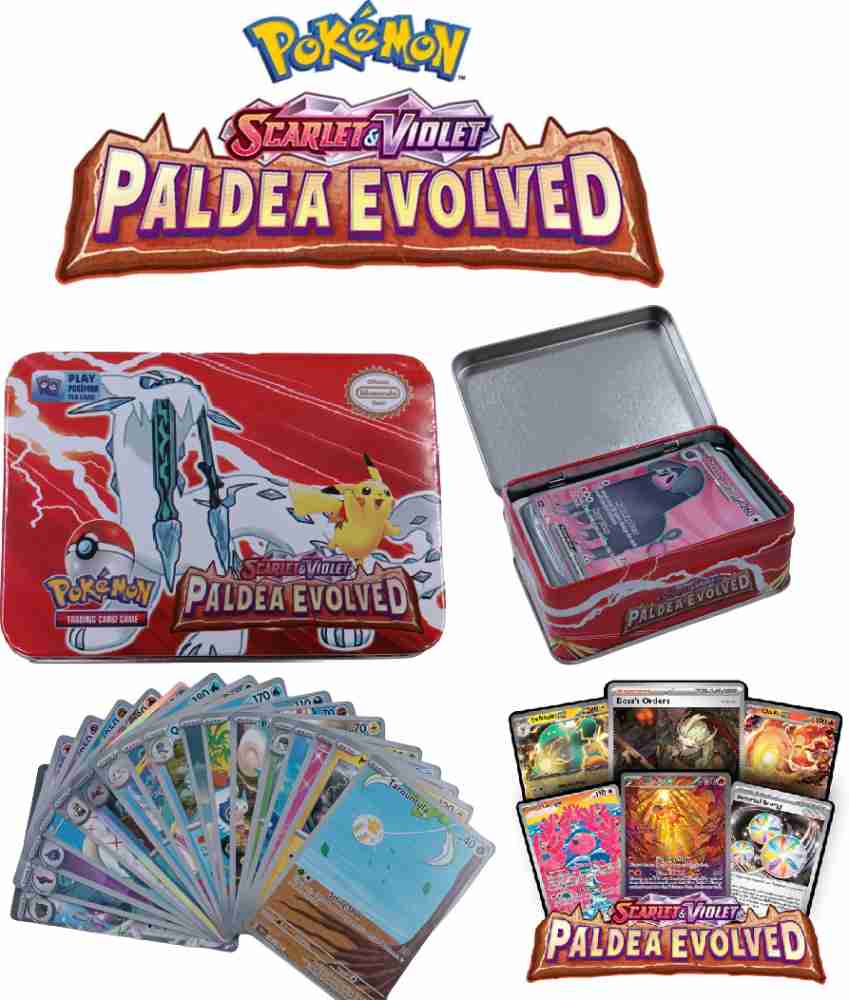 CrazyBuy Pokemon Cards Scarlet & Violet Paldea Evolved In Tin Box