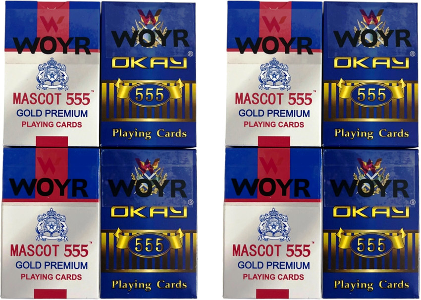 WOYR ™Premium Quality Mascot 555 and Okay 555 Playing Cards|Taash Ke Patte  (Set of 8) - ™Premium Quality Mascot 555 and Okay 555 Playing Cards|Taash  Ke Patte (Set of 8) . Buy