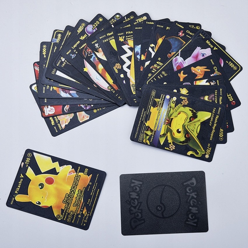 CrazyBuy Pokemon black foil Card Assorted Cards -55Pcs - Pokemon