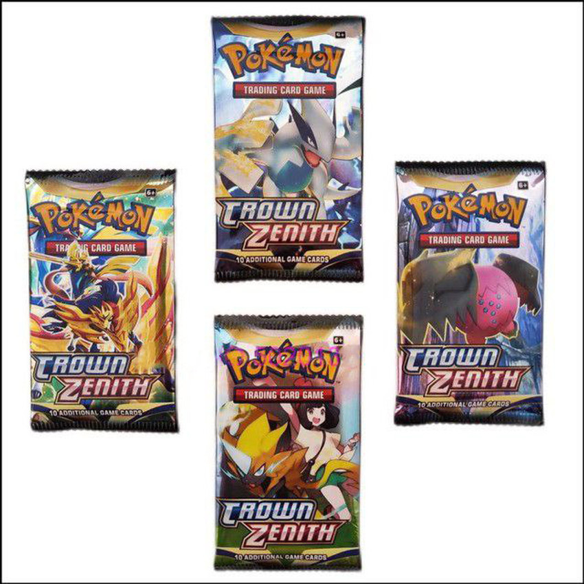 Pokemon 4 Booster Pack's Crown Zenith - 40 Cartes Pokémon à prix pas cher