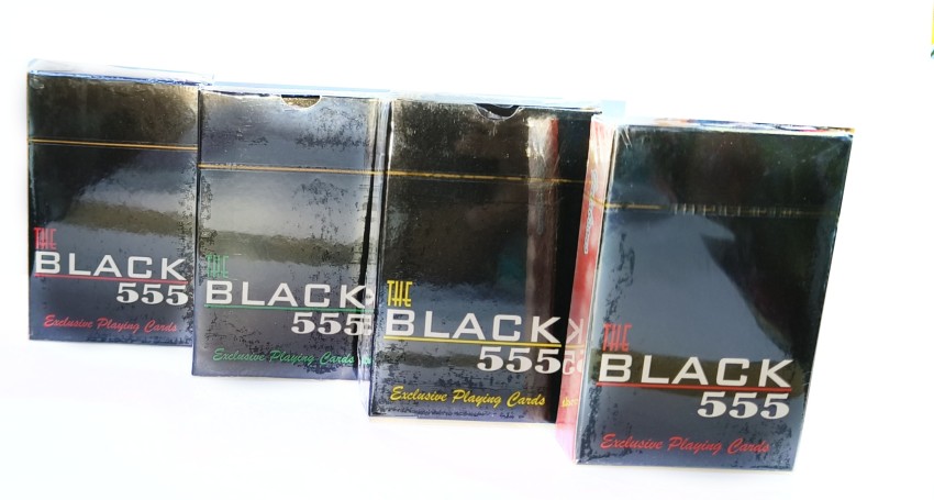 GULABSONS THE BLACK 555 PAPER PLAYING CARDS PLASTIC COATED (SET OF