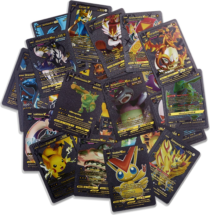 55pcs Black Cards Packs,TCG Deck Box Black Foil Card Assorted