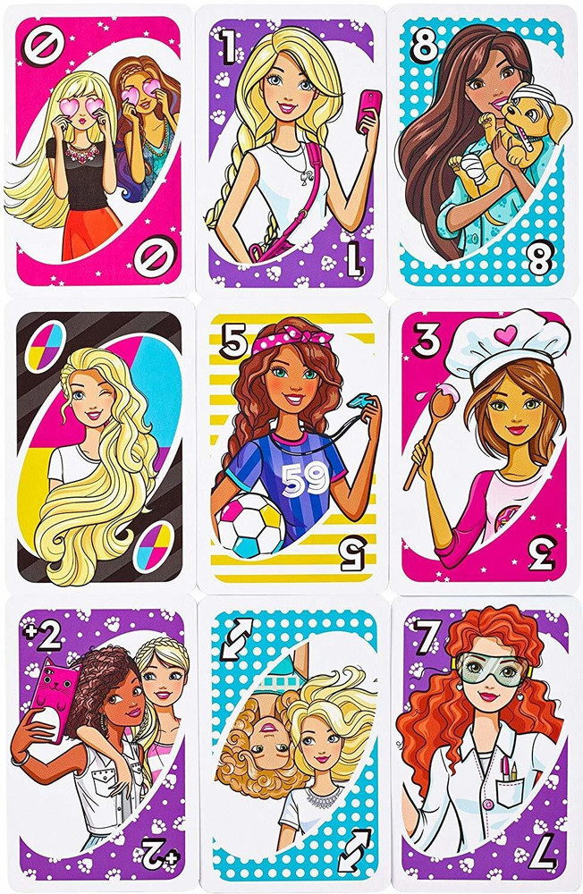 Uno barbie sale cards