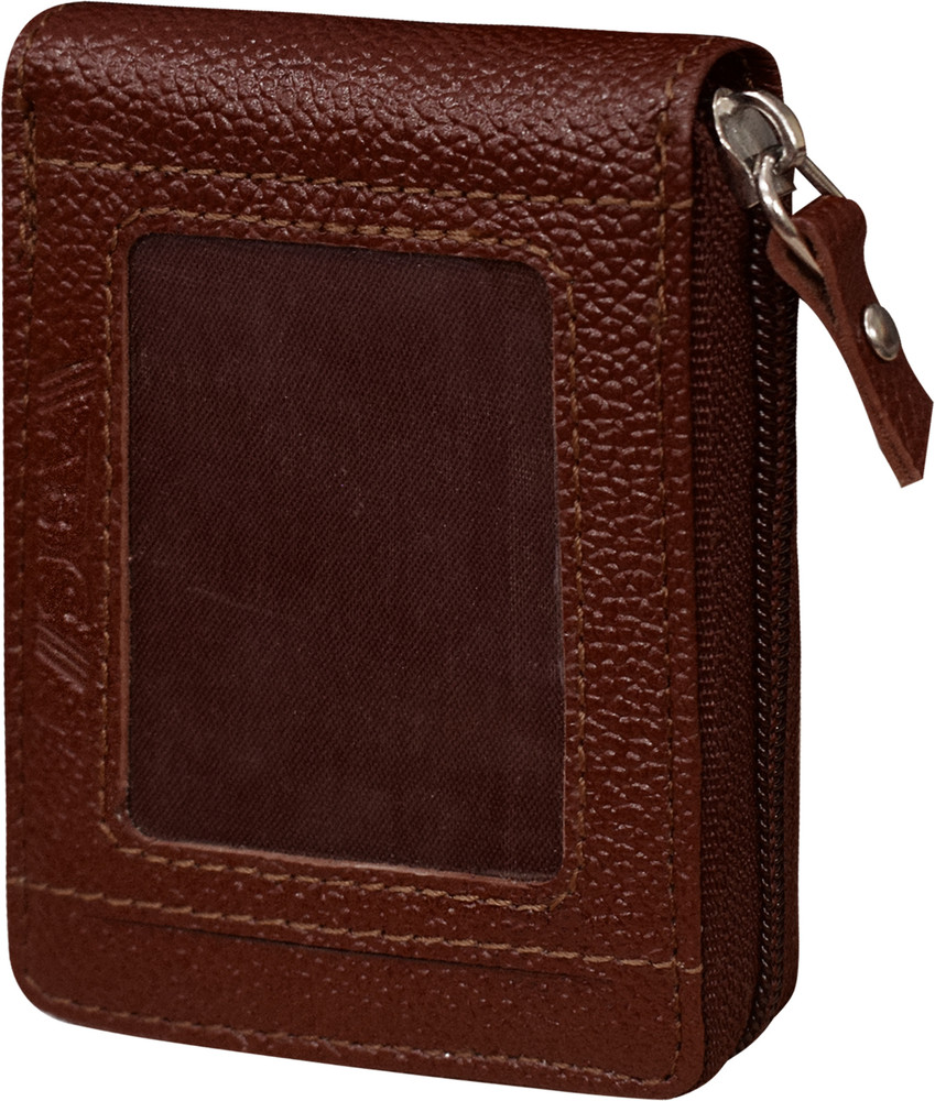 Flipkart ABYS 7 Slots Leather Credit Debit Card Holder Wallet Money Bag Zipper Coin Purse 10 Card Holder Card Holder