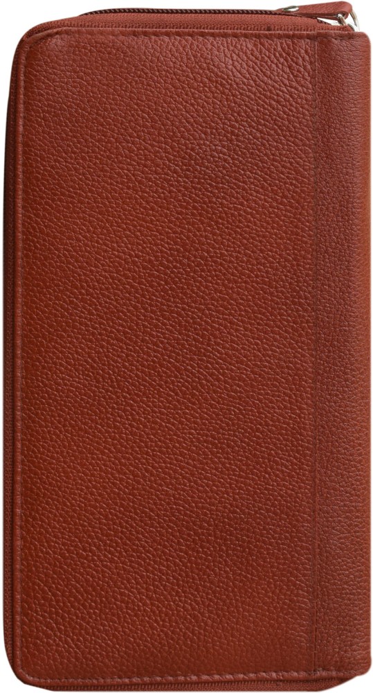 ABYS Genuine Leather Coffee Brown Passport Wallet, Cheque Book Holder, Travel  Wallet, Card Holder, Debit Card Holder