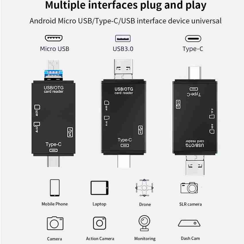 RETRACK JH 110 6 in 1 with OTG SD USB Type C USB 3.0 and Micro