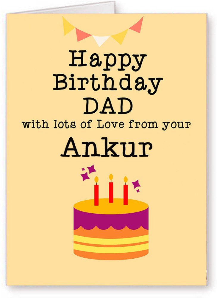 Happy Birthday Ankur Candle Big - Greet Name