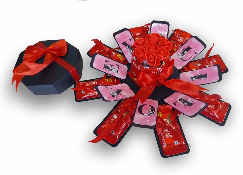 Paper Color Coated Hexagon 5 Layer Explosion Box In Red, For Gifts at Rs  750/piece in Kolkata