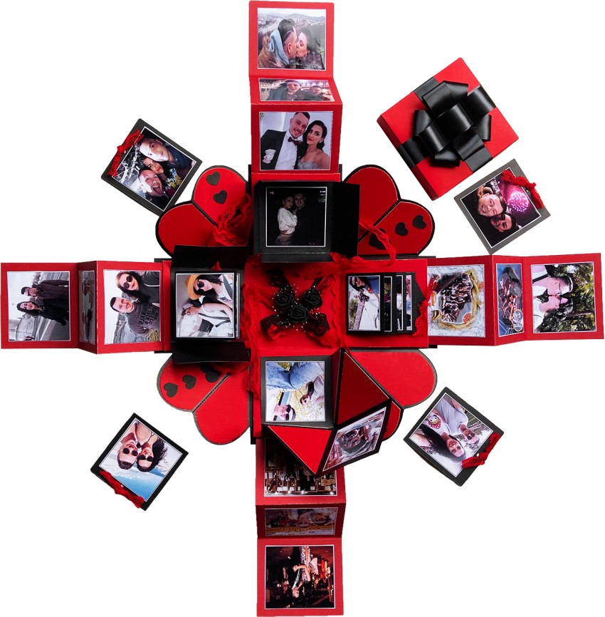 Personalised Explosion Box Christmas Gift Anniversary Gift for Boyfriend,  Girlfriend, Husband Wife, Birthday Multi Layer Photo Box 