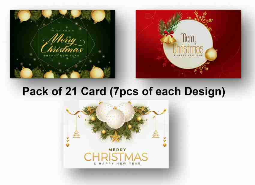 Yannee 50 Pcs Merry Christmas Holiday Greeting Card Xmas Cards