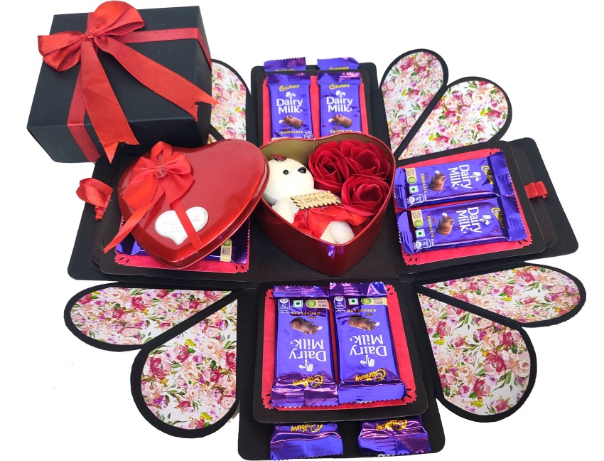 US IDEAL CRAFT Explosion Box Love Gift for Couple(16 Chocolate & 1 Red  Heart Box) without photo Greeting Card Price in India - Buy US IDEAL CRAFT Explosion  Box Love Gift for