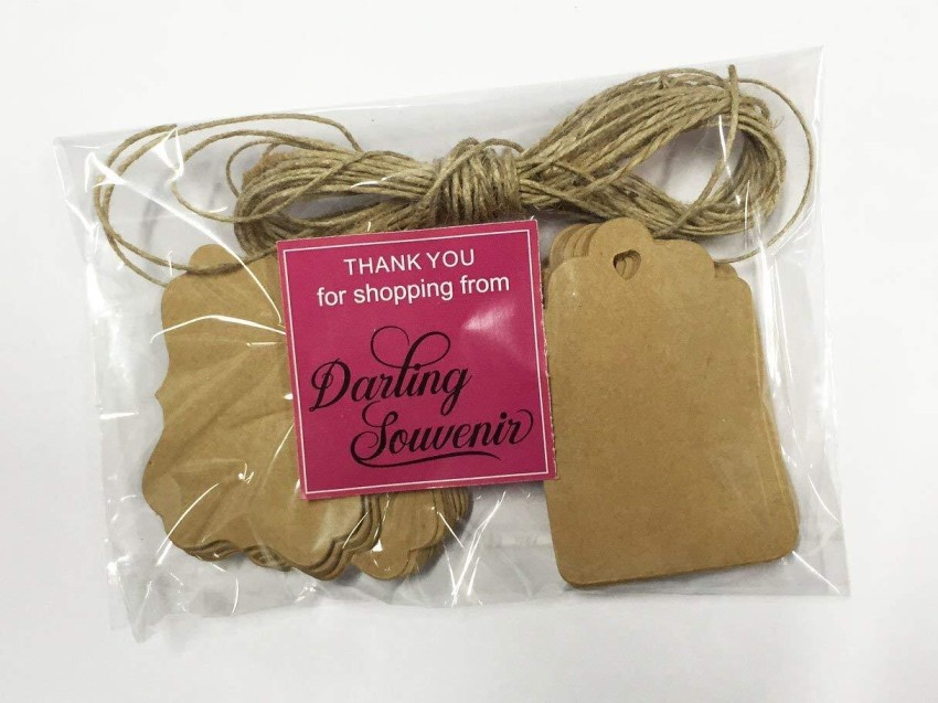 g2plus100-Piece Label Tags With Jute String