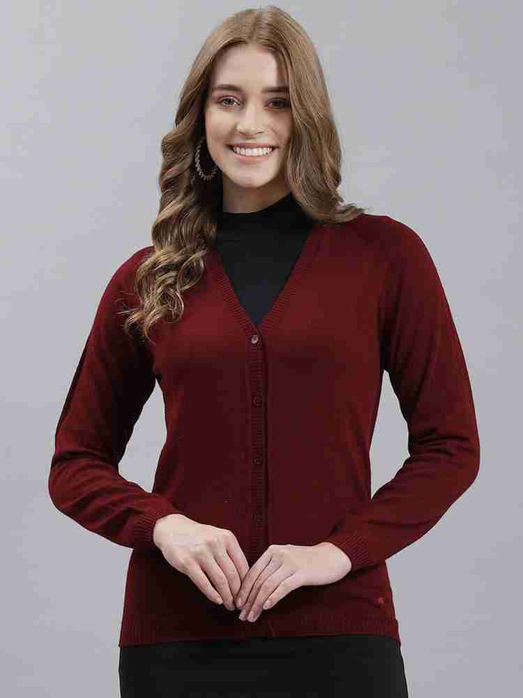 Maroon pullover women's top