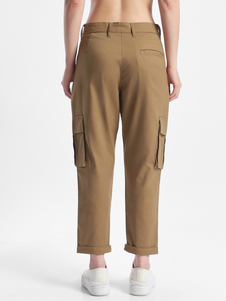 Buy Women's Brown Cargo Pants Online at Bewakoof