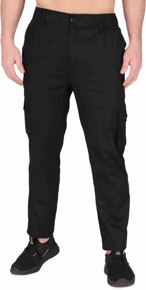 AADHAR 6 Pocket Elasticated Waistband Full Length Cotton Cargo