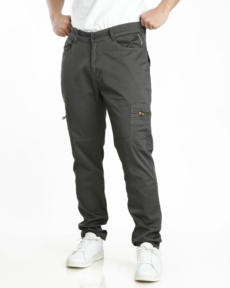 Buy Men's Solid Color's Combo of 2 Cargo Pant Blue & Silver (32) at  Amazon.in