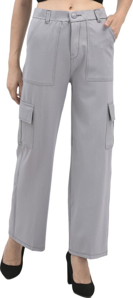 Buy Khaki Trousers & Pants for Women by FNOCKS Online